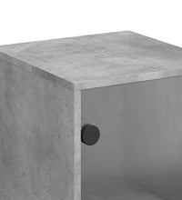Beistellschrank mit Glastür Betongrau 35x37x100 cm