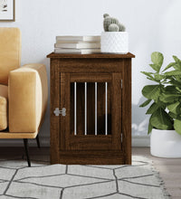 Hundekäfig im Möbelstil Braun Eichen-Optik 55x80x68 cm