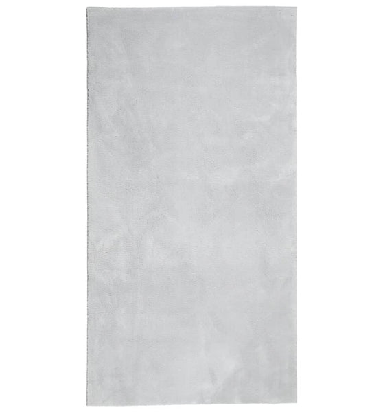 Teppich HUARTE Kurzflor Weich und Waschbar Grau 60x110 cm