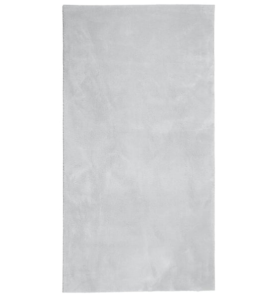 Teppich HUARTE Kurzflor Weich und Waschbar Grau 80x150 cm