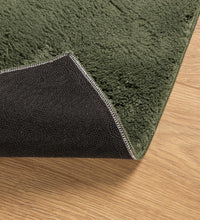 Teppich HUARTE Kurzflor Weich und Waschbar Waldgrün 80x200 cm