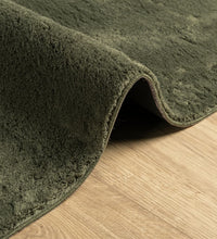 Teppich HUARTE Kurzflor Weich und Waschbar Waldgrün 80x250 cm