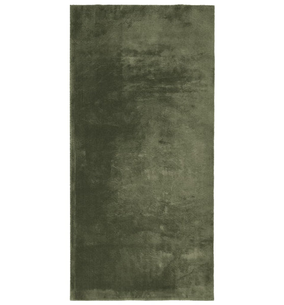 Teppich HUARTE Kurzflor Weich und Waschbar Waldgrün 100x200 cm