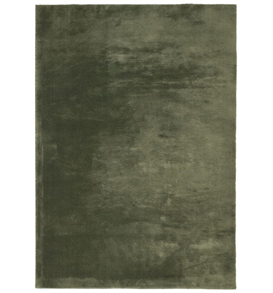 Teppich HUARTE Kurzflor Weich und Waschbar Waldgrün 140x200 cm