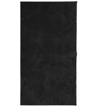 Teppich HUARTE Kurzflor Weich und Waschbar Schwarz 60x110 cm