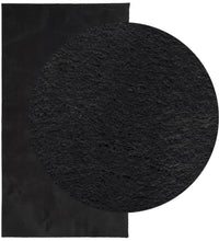 Teppich HUARTE Kurzflor Weich und Waschbar Schwarz 80x150 cm