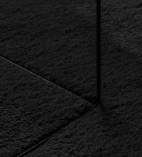 Teppich HUARTE Kurzflor Weich und Waschbar Schwarz 120x120 cm