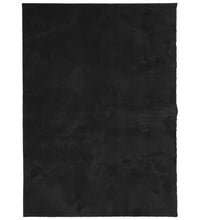 Teppich HUARTE Kurzflor Weich und Waschbar Schwarz 160x230 cm
