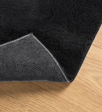 Teppich HUARTE Kurzflor Weich und Waschbar Schwarz 160x230 cm