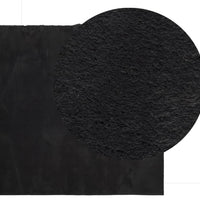 Teppich HUARTE Kurzflor Weich und Waschbar Schwarz 200x200 cm