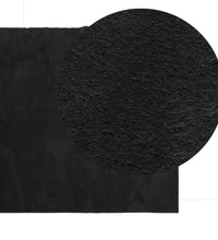 Teppich HUARTE Kurzflor Weich und Waschbar Schwarz 240x240 cm