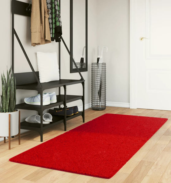 Teppich HUARTE Kurzflor Weich und Waschbar Rot 80x200 cm