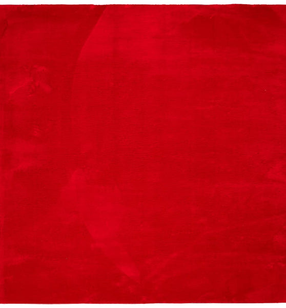 Teppich HUARTE Kurzflor Weich und Waschbar Rot 160x160 cm