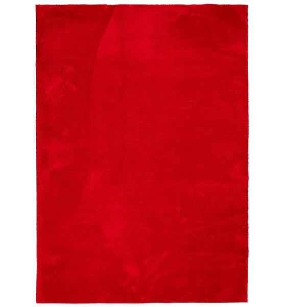 Teppich HUARTE Kurzflor Weich und Waschbar Rot 200x280 cm