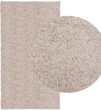 Shaggy-Teppich PAMPLONA Hochflor Modern Beige 60x110 cm