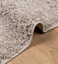 Shaggy-Teppich PAMPLONA Hochflor Modern Beige 60x110 cm