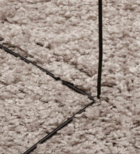 Shaggy-Teppich PAMPLONA Hochflor Modern Beige 80x150 cm