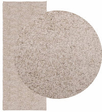 Shaggy-Teppich PAMPLONA Hochflor Modern Beige 80x200 cm