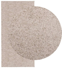 Shaggy-Teppich PAMPLONA Hochflor Modern Beige 100x200 cm