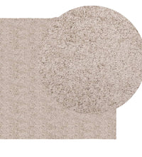 Shaggy-Teppich PAMPLONA Hochflor Modern Beige 160x160 cm