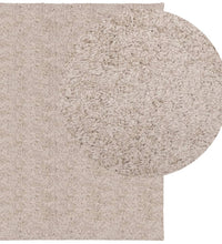 Shaggy-Teppich PAMPLONA Hochflor Modern Beige 160x230 cm