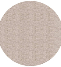 Shaggy-Teppich PAMPLONA Hochflor Modern Beige Ø 80 cm