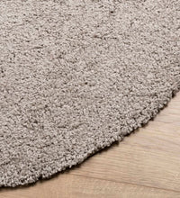 Shaggy-Teppich PAMPLONA Hochflor Modern Beige Ø 80 cm