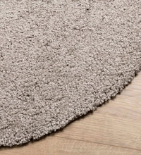 Shaggy-Teppich PAMPLONA Hochflor Modern Beige Ø 100 cm