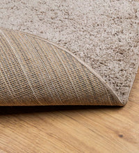 Shaggy-Teppich PAMPLONA Hochflor Modern Beige Ø 100 cm