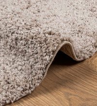 Shaggy-Teppich PAMPLONA Hochflor Modern Beige Ø 100 cm