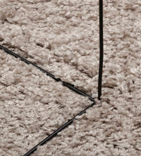 Shaggy-Teppich PAMPLONA Hochflor Modern Beige Ø 100 cm