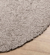 Shaggy-Teppich PAMPLONA Hochflor Modern Beige Ø 120 cm