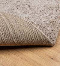 Shaggy-Teppich PAMPLONA Hochflor Modern Beige Ø 120 cm