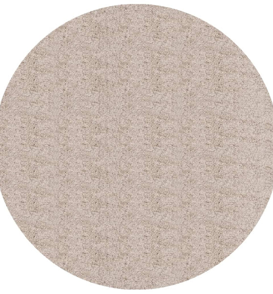 Shaggy-Teppich PAMPLONA Hochflor Modern Beige Ø 200 cm