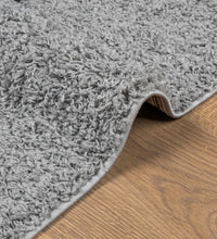 Shaggy-Teppich PAMPLONA Hochflor Modern Grau 80x150 cm