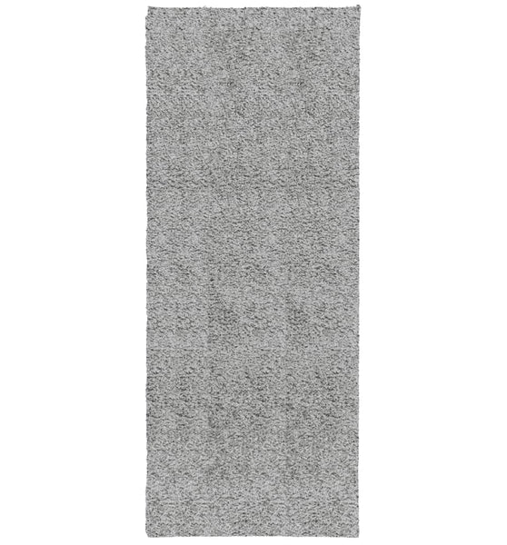 Shaggy-Teppich PAMPLONA Hochflor Modern Grau 80x200 cm