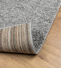 Shaggy-Teppich PAMPLONA Hochflor Modern Grau 80x200 cm