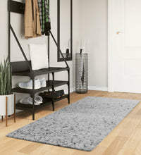 Shaggy-Teppich PAMPLONA Hochflor Modern Grau 80x200 cm