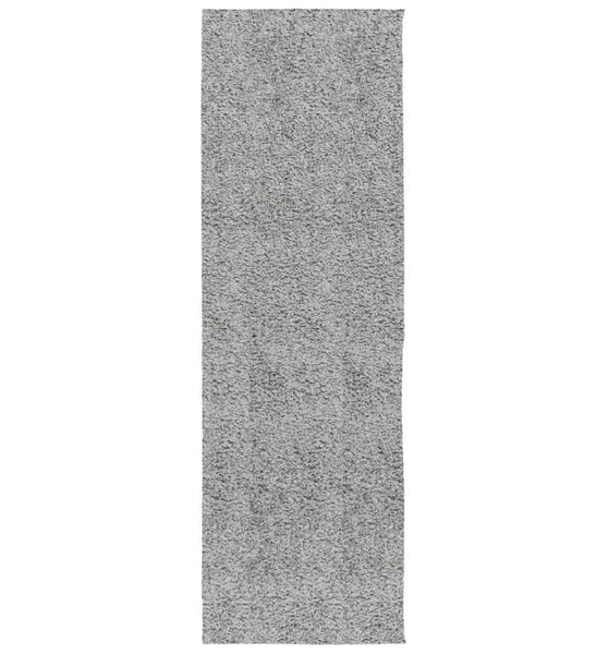 Shaggy-Teppich PAMPLONA Hochflor Modern Grau 80x250 cm