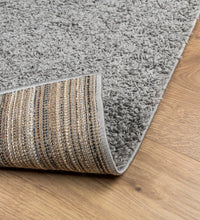 Shaggy-Teppich PAMPLONA Hochflor Modern Grau 80x250 cm