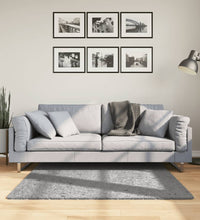 Shaggy-Teppich PAMPLONA Hochflor Modern Grau 120x120 cm