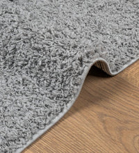 Shaggy-Teppich PAMPLONA Hochflor Modern Grau 200x200 cm