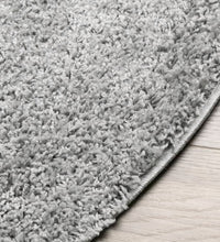 Shaggy-Teppich PAMPLONA Hochflor Modern Grau Ø 80 cm