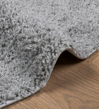 Shaggy-Teppich PAMPLONA Hochflor Modern Grau Ø 80 cm