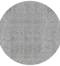 Shaggy-Teppich PAMPLONA Hochflor Modern Grau Ø 100 cm