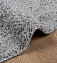 Shaggy-Teppich PAMPLONA Hochflor Modern Grau Ø 160 cm