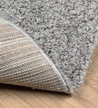 Shaggy-Teppich PAMPLONA Hochflor Modern Grau Ø 200 cm