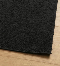 Shaggy-Teppich PAMPLONA Hochflor Modern Schwarz 60x110 cm