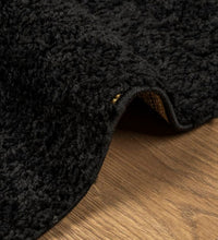 Shaggy-Teppich PAMPLONA Hochflor Modern Schwarz 60x110 cm