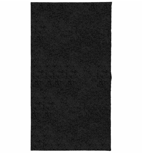 Shaggy-Teppich PAMPLONA Hochflor Modern Schwarz 80x150 cm